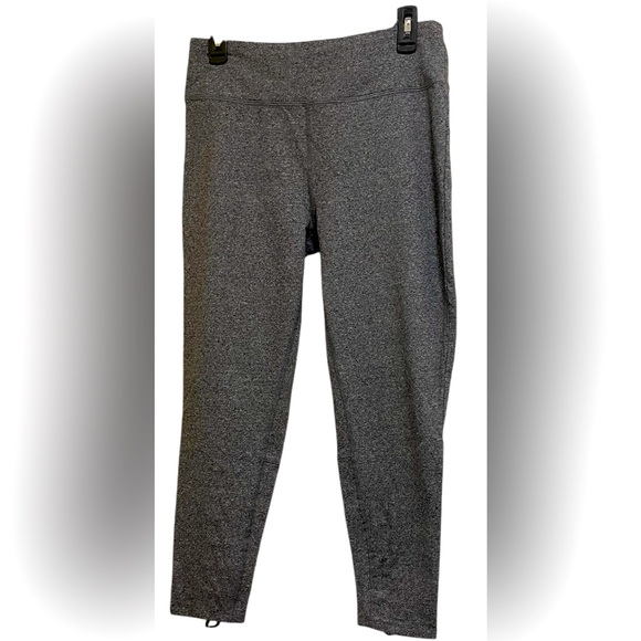 Donna Karan Pants - DONNA KARAN ACTIVE LEGGINGS PANTS ANKLE WOMEN CUT OUT BACK COLOR GREY SIZE LARGE
